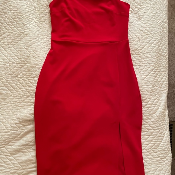 Express, Red midi dress, size 4, worn once - Picture 2 of 4